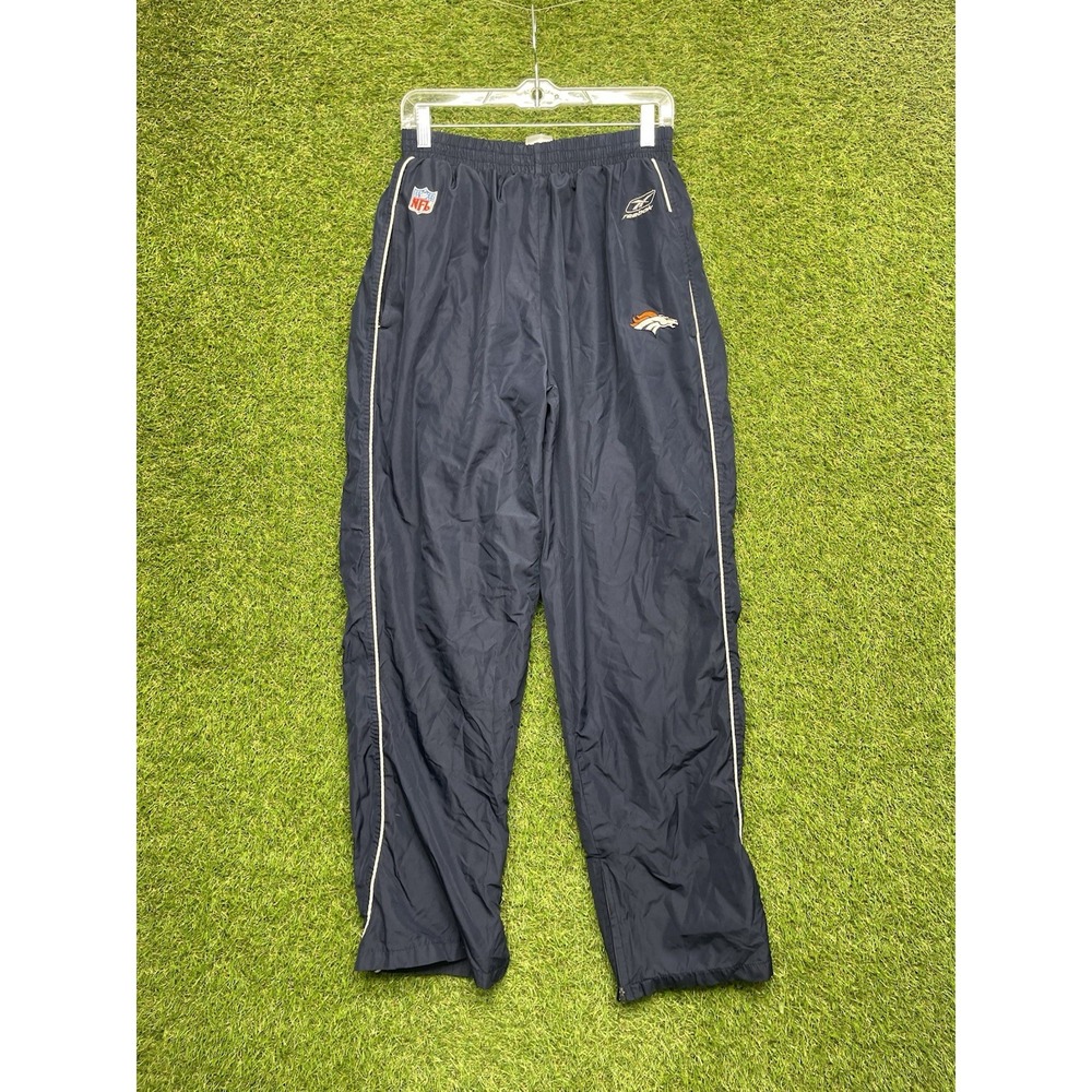 Vintage Denver Broncos Track Pants Mens Medium Windbreaker Lined NFL y2k